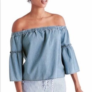 Madewell off shoulder blouse size m